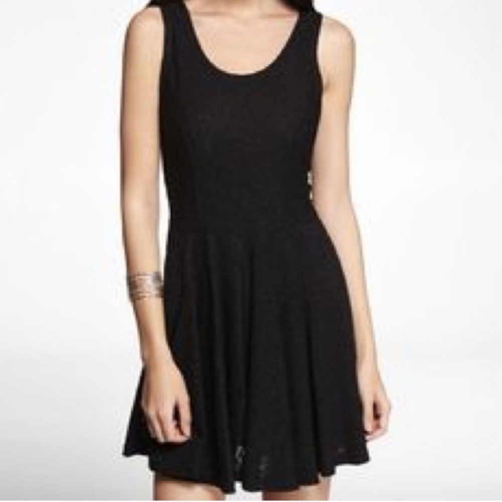 EXPRESS Elegant Black Sleeveless Lace Dress Size M